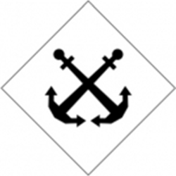 Знак навигационный «3.3 Пост судоходной инспекции» 1000х1000 мм, световозвращающий, металл 0.8 мм